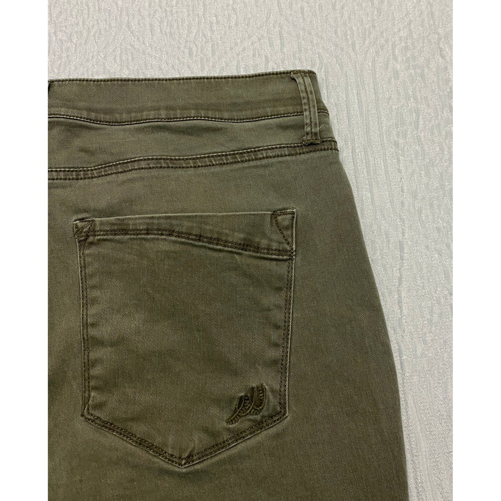 Express Legging Mid Rise Olive Green Women's Size 12 R‎ Stretch Pants - Picture 2 of 9